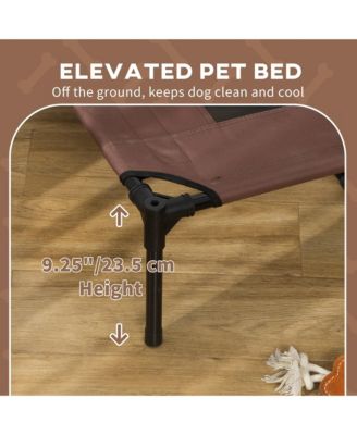 48" Coffee Outdoor Elevated Pet Bed with Canopy