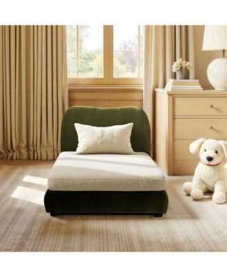 Roman Modern Pet Sofa - Olive Green Performance Velvet for Dogs & Cats