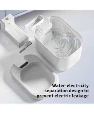 Smart Sensor Pet Water Fountain, 2000ml/68oz Automatic Dispenser for Cats & Dogs, White