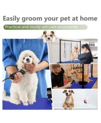  47"  Professional Dog Grooming Table, X-Lift Foldable Adjustable Height with Nooses & Tool Organizer,Blue