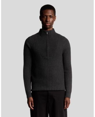 Men's Ribbed Half Zip Sweater