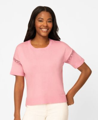 Women's Lace-Sleeve Sweater