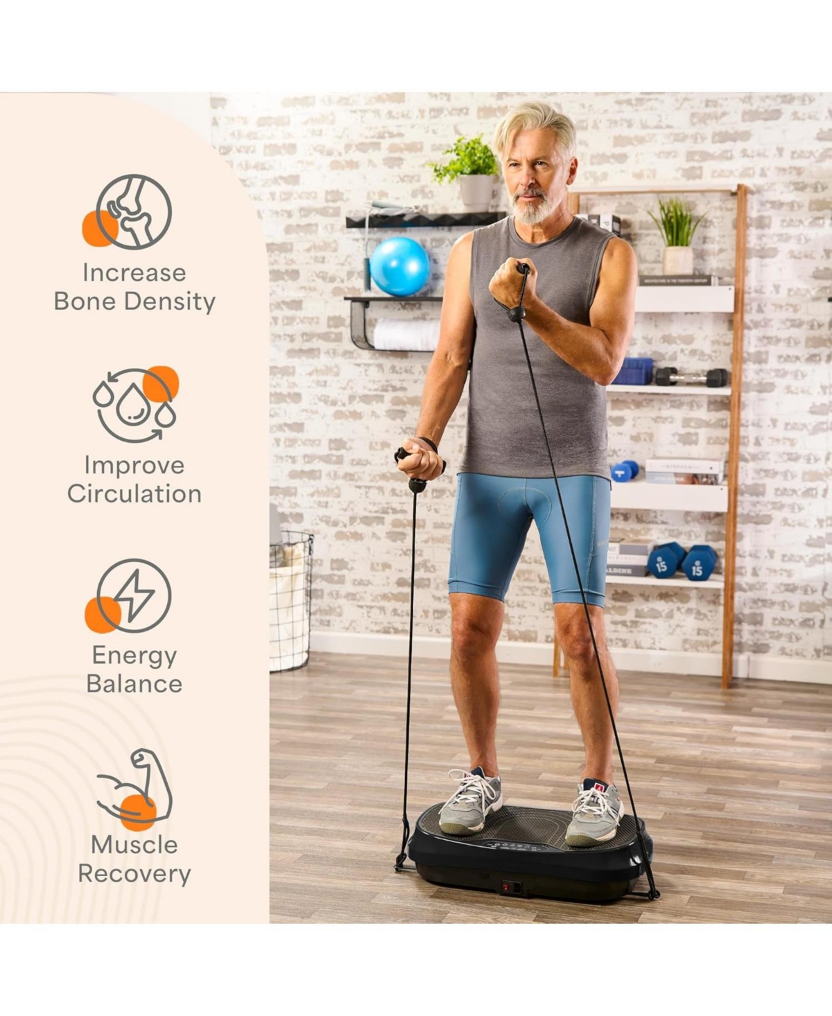 LifePro Waver Mini Vibration Plate – Whole Body Vibration Machine for Weight Loss, Toning, Wellness