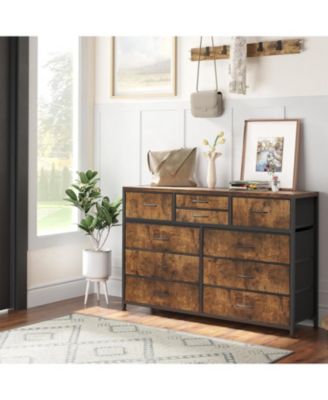 10 Drawers Fabric Dressers for Bedroom, Modern Chest of Drawers, 45" Wide TV Stand Dressers