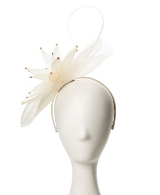 Mesh Flower Bead Fascinator Hat