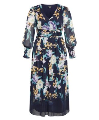 Women's Plus Size Selena Print Maxi Dress