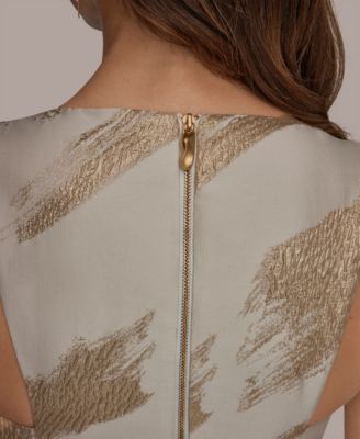 Women's V-Neck High-Low Jacquard Gown