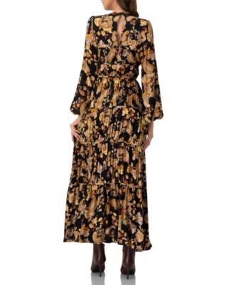 Women's Puff Sleeve Maxi Dress