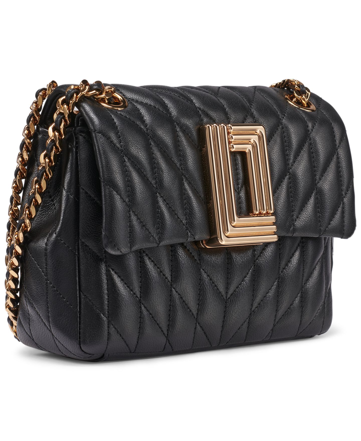 Женская сумка KARL LAGERFELD PARIS Lafayette Small Crossbody, цвет: Чёрный / Золотой — фото 5