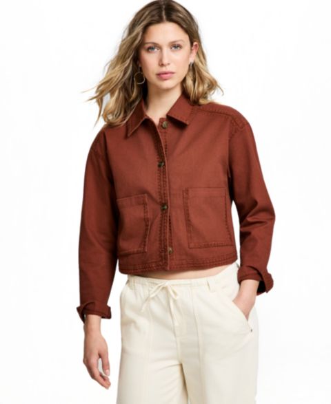 Женские куртки And Now This Whipstitched Cropped Jacket