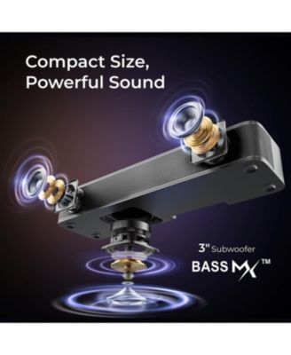 2.1ch Compact Sound Bar for TV, 3-Inch Built-in Subwoofer, App Control, 120W Peak Power,  Bluetooth 5.4 TV Sound Bar, Poseidon M20