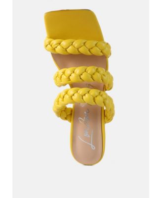 Womens High Bae Braided Strap Casual Heels Sandal