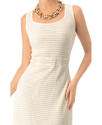 Women's Knitted Maxi Dress with Waist Knots