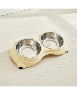 Macaron Stainless Steel Pet Bowl Set, 2 x 600ml  Bowls