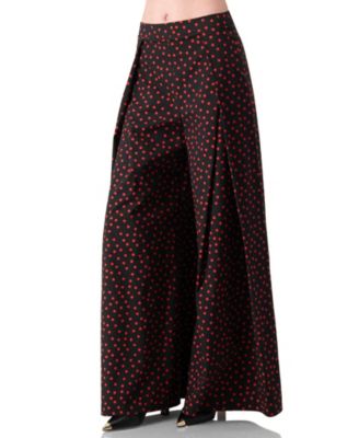 Women's Wide-Leg Polka Dot Pants