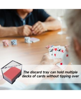 Deck Clear Acrylic Discard Trays, Casino Grade Discard Holder Trays for Blackjack
