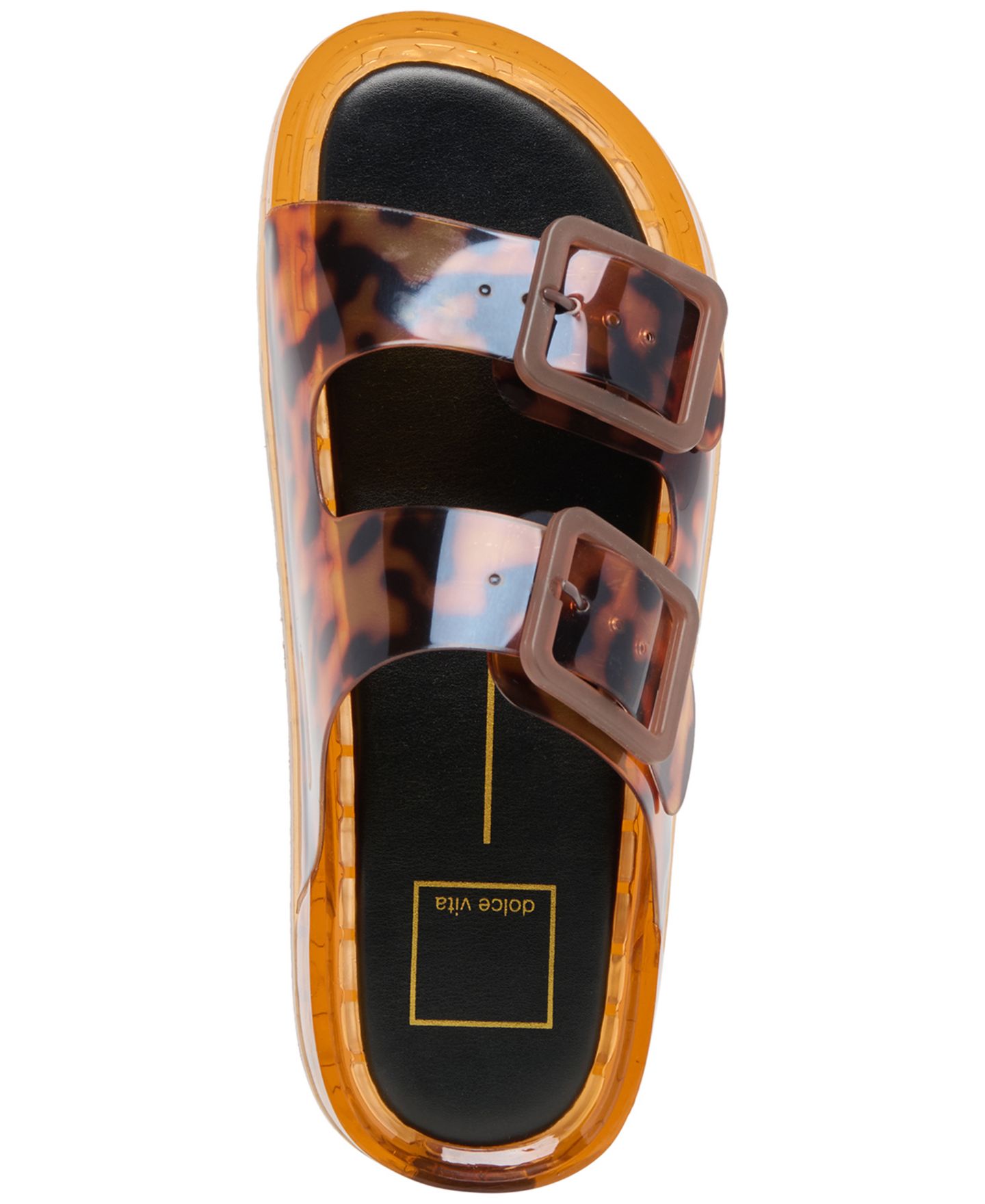Женские сандалии Dolce Vita Julio Jelly Double-Band Jelly Footbed, цвет: Черепаховый — фото 4