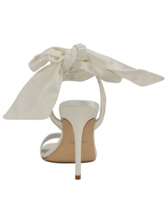 Women's Maddie Bridal Ankle Tie Wrap Stiletto Heel Sandals