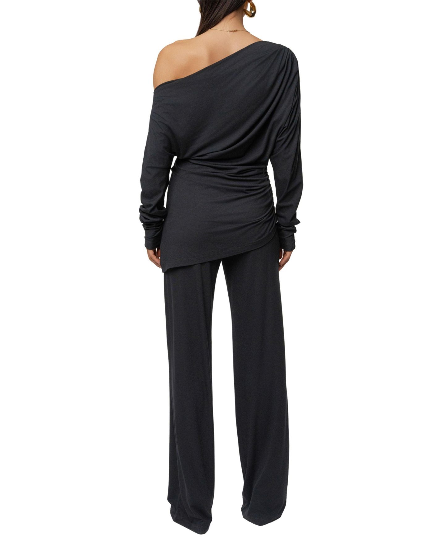Женский комплект JLUXLABEL Winter Soiree Pant Set, цвет: Чёрный — фото 3