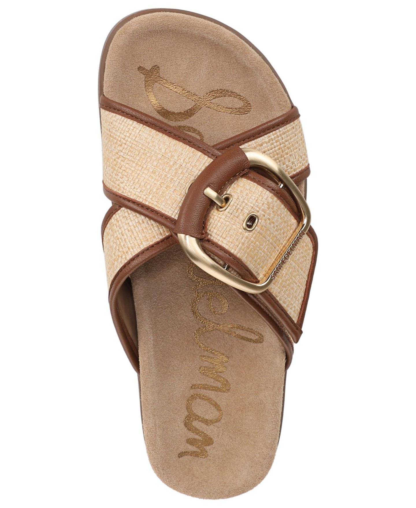 Женские сандалии Sam Edelman Darla Slide Flat, цвет: Выбеленный искусственный — фото 4