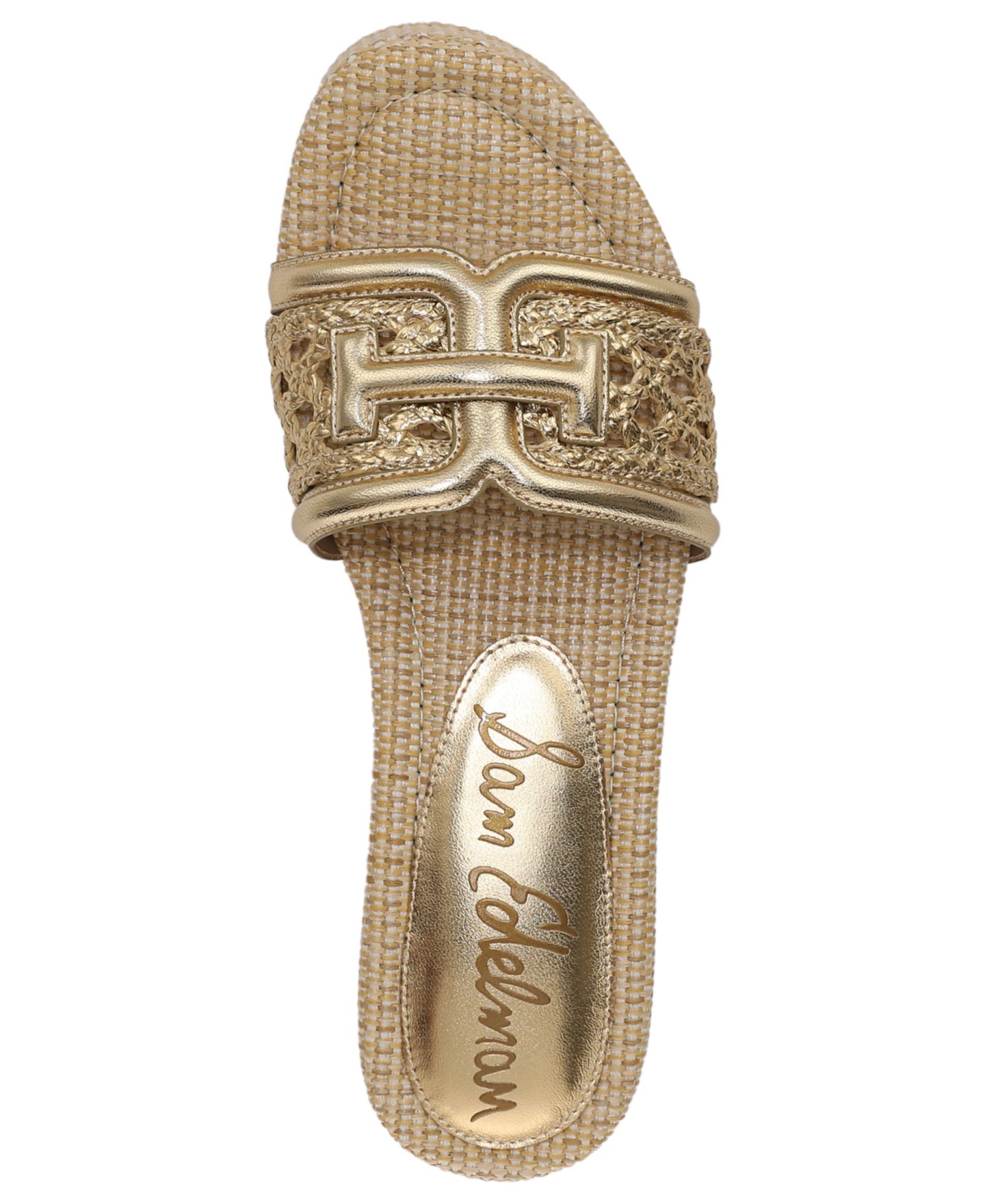 Женские сандалии Sam Edelman Pauleena Slide Wedge, цвет: Янтарный золотой — фото 4