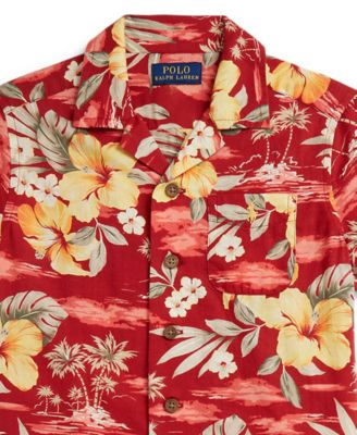 Boys' 2-7 Floral-Print Shirt & Shorts, 2-Piece Set