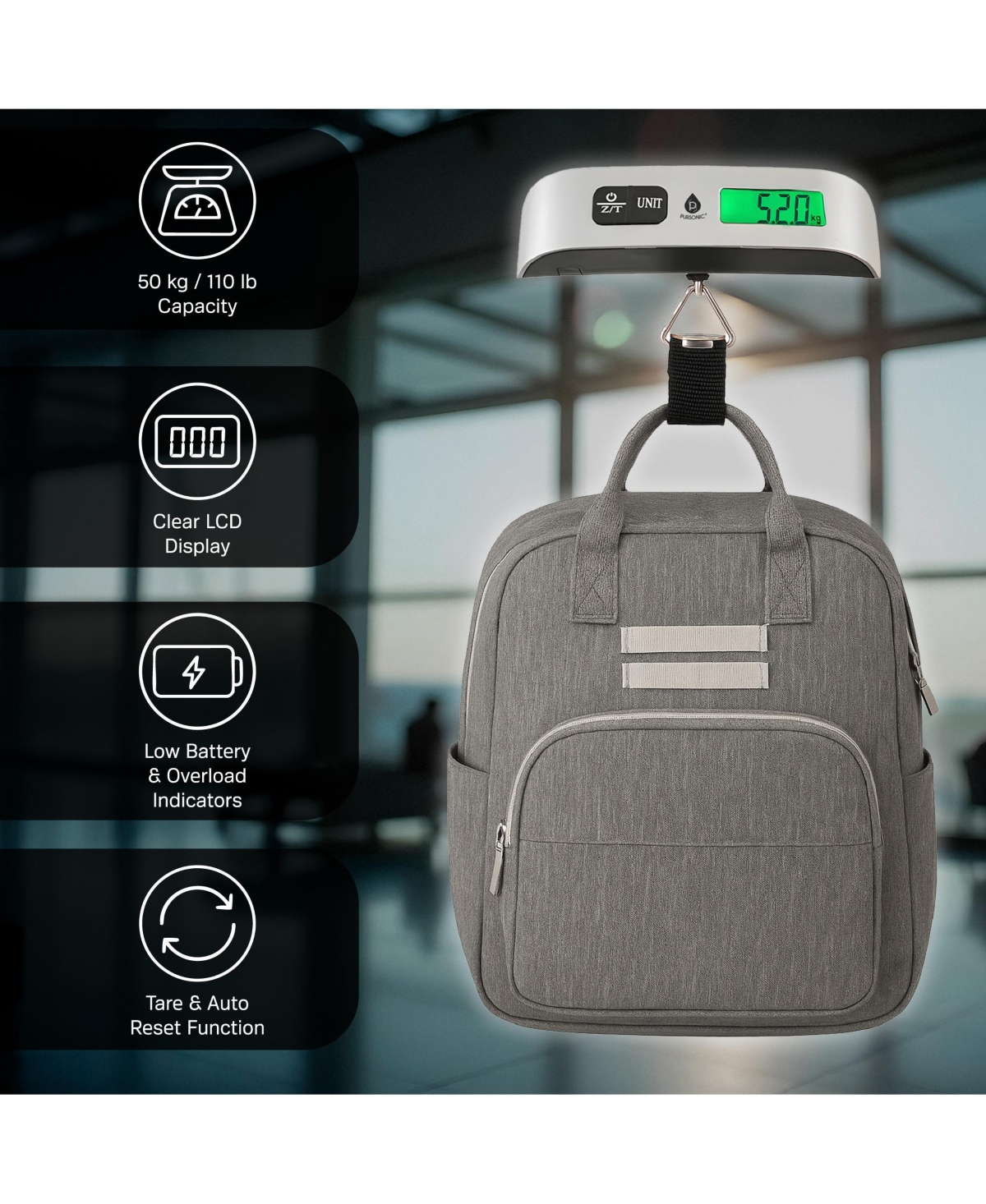 Pursonic Portable Electronic Luggage Scale