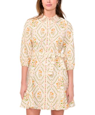 Women's Long-Sleeve Collared Dress