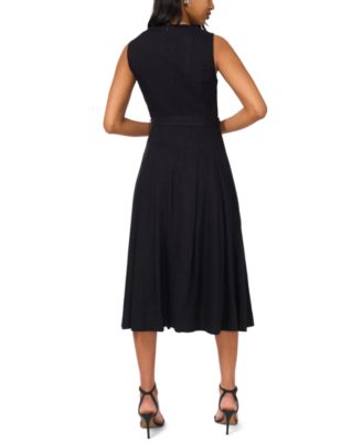 Women's Button-Front Square Neck Dress