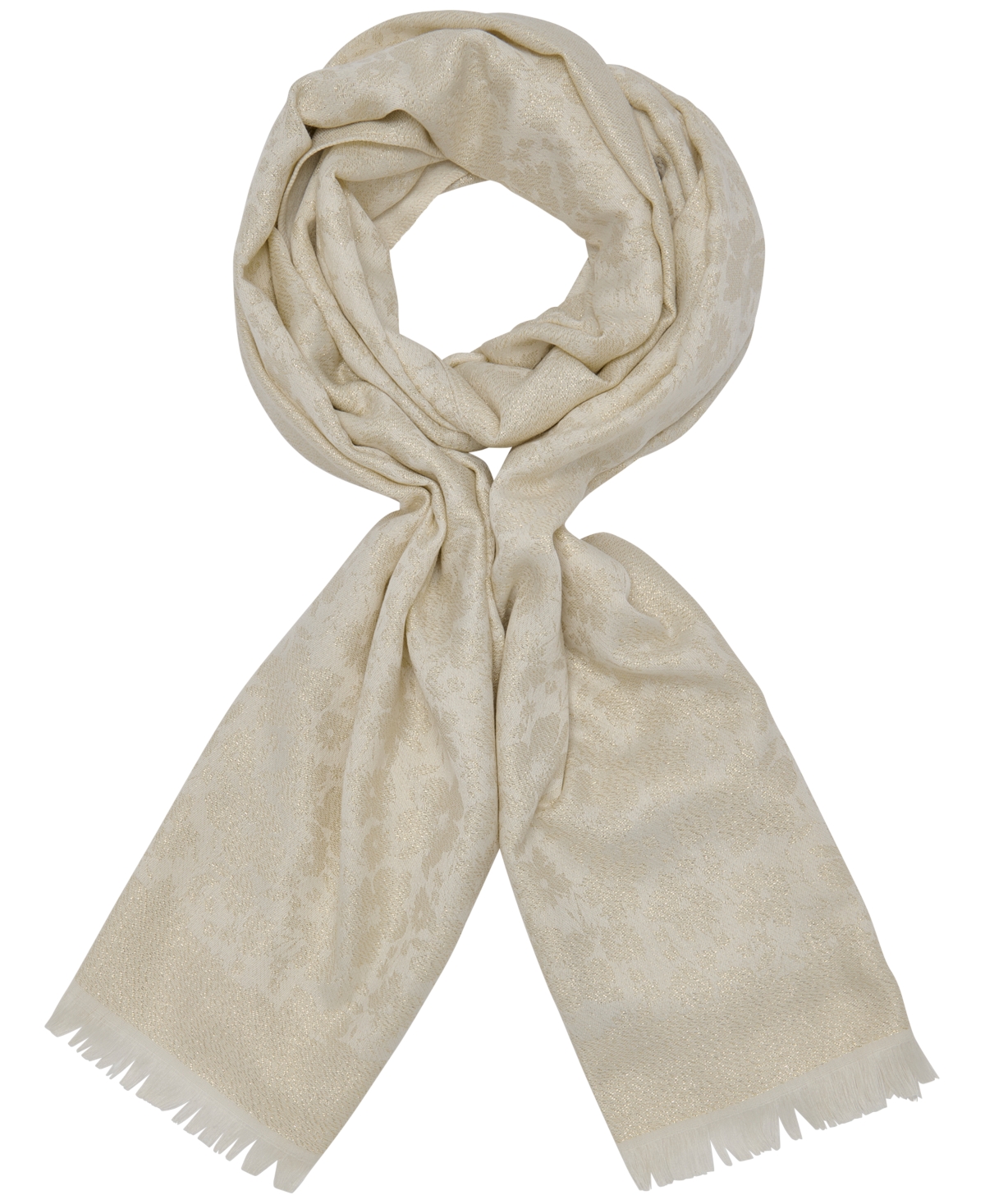 Karl Lagerfeld Paris Metallic Daisy Pattern Scarf