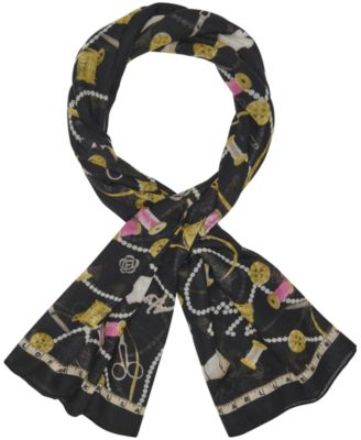 Pearls and Pins Square Scarf