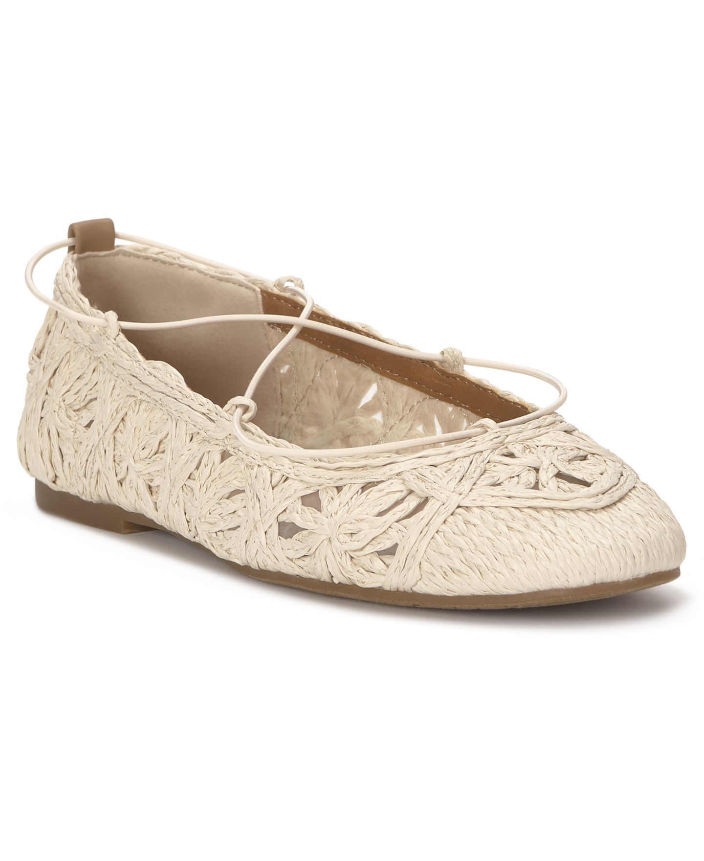 Женские балетки Lucky Brand Tennyr Laced Raffia Ballet Flats, цвет: Натуральный — фото 1