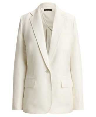Petite Notch Lapel Twill Blazer