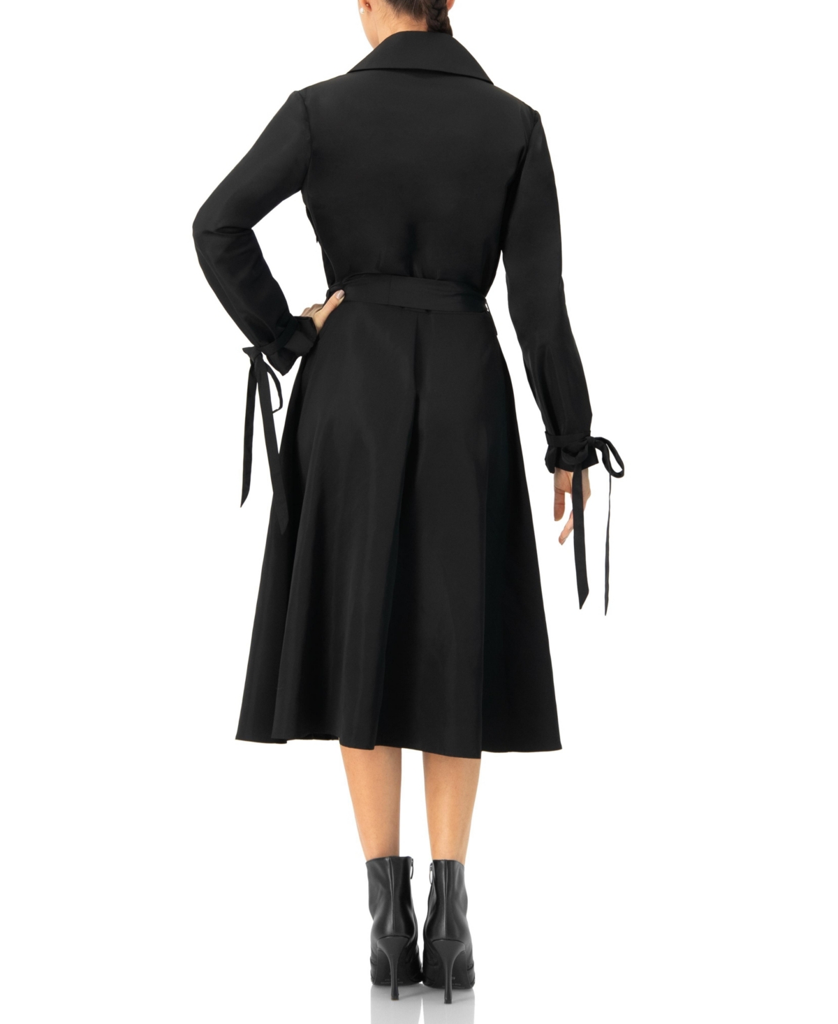 Ivonne Women's Long Sleeve Wrap Midi Dress