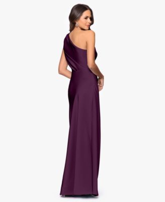 Petite One-Shoulder Sheath Gown