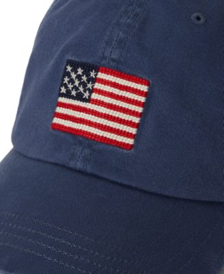 Flag-Embroidered Twill Ball Cap