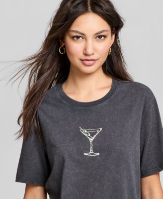 Women's Martini Graphic T-Shirt