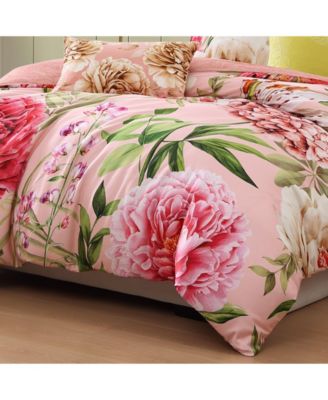Spring Forever Bedding Cotton Sateen Reversible 5 Piece Comforter Set, Queen Size