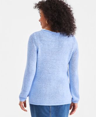 Women's Tape Yarn Roll Neck Sweater