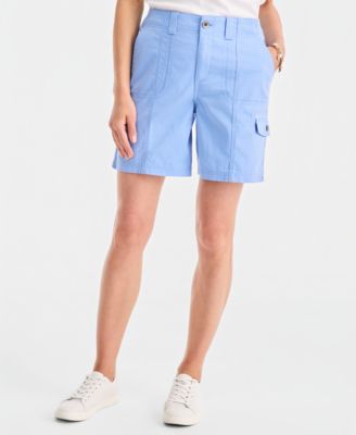 Women's Mid-Rise Comfort-Waist Cargo Shorts
