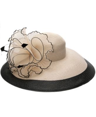Two-Tone Extra Wide Brim Hat