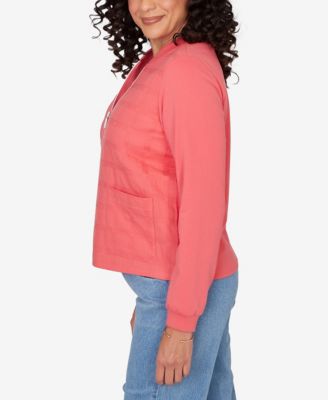 Petite Austin Quilted Knit Ribbed Jacket