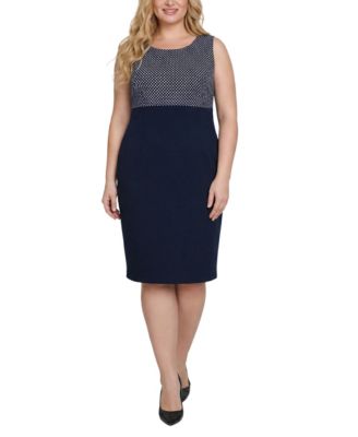 Plus Size 3/4 Sleeve Jacket and Dress Set