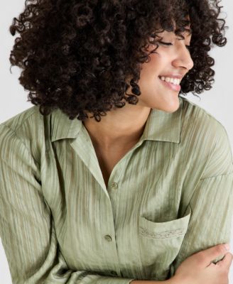 Women's Oversized Satin Shirt