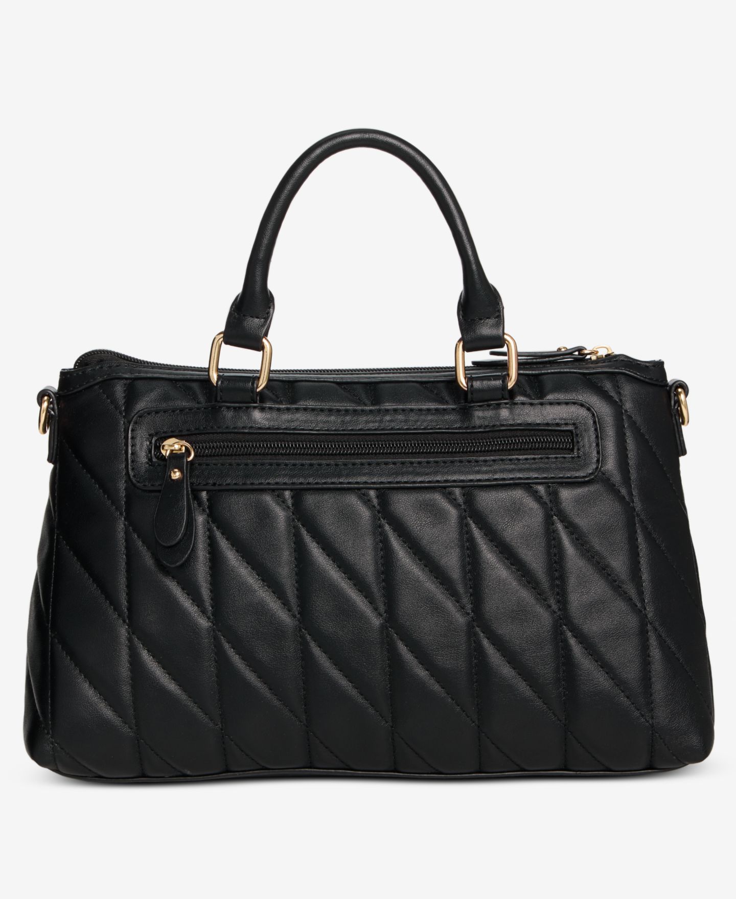 Женская сумка Giani Bernini Tilted Quilt E/W Satchel, Exclusivey at Macy's, цвет: Глубокий чёрный — фото 2