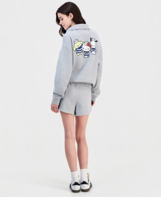 Juniors' Hello Kitty Fleece Sweatshirt & Shorts