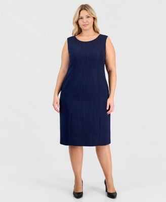 Plus Size Jacquard Open-Front Jacket 2 Piece Dress Suit