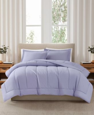 Solid Cotton Percale 3-Pc. Comforter Set, King