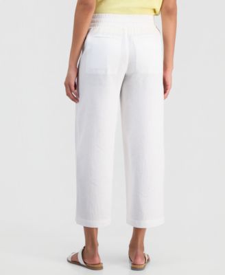Women's Drawstring-Waist Pull-On Ankle Pants