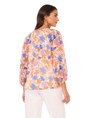 Women's Ruffle Tie-Neck Blouse